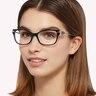 TF2207 Black On Tiffany Blue AcetateEyeglass Frames for Women for Glasses Direct