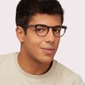 Dalston Shiny Grey Stripes AcetateEyeglass Frames for Men for Glasses Direct