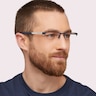 EA1041 Rubber Blue MetalSunglass Frames for Men for Glasses Direct