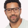 Snag Blue MetalEyeglass Frames for Men for Glasses Direct