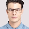 Alec Gunmetal & Grey MetalEyeglass Frames for Men for Glasses Direct