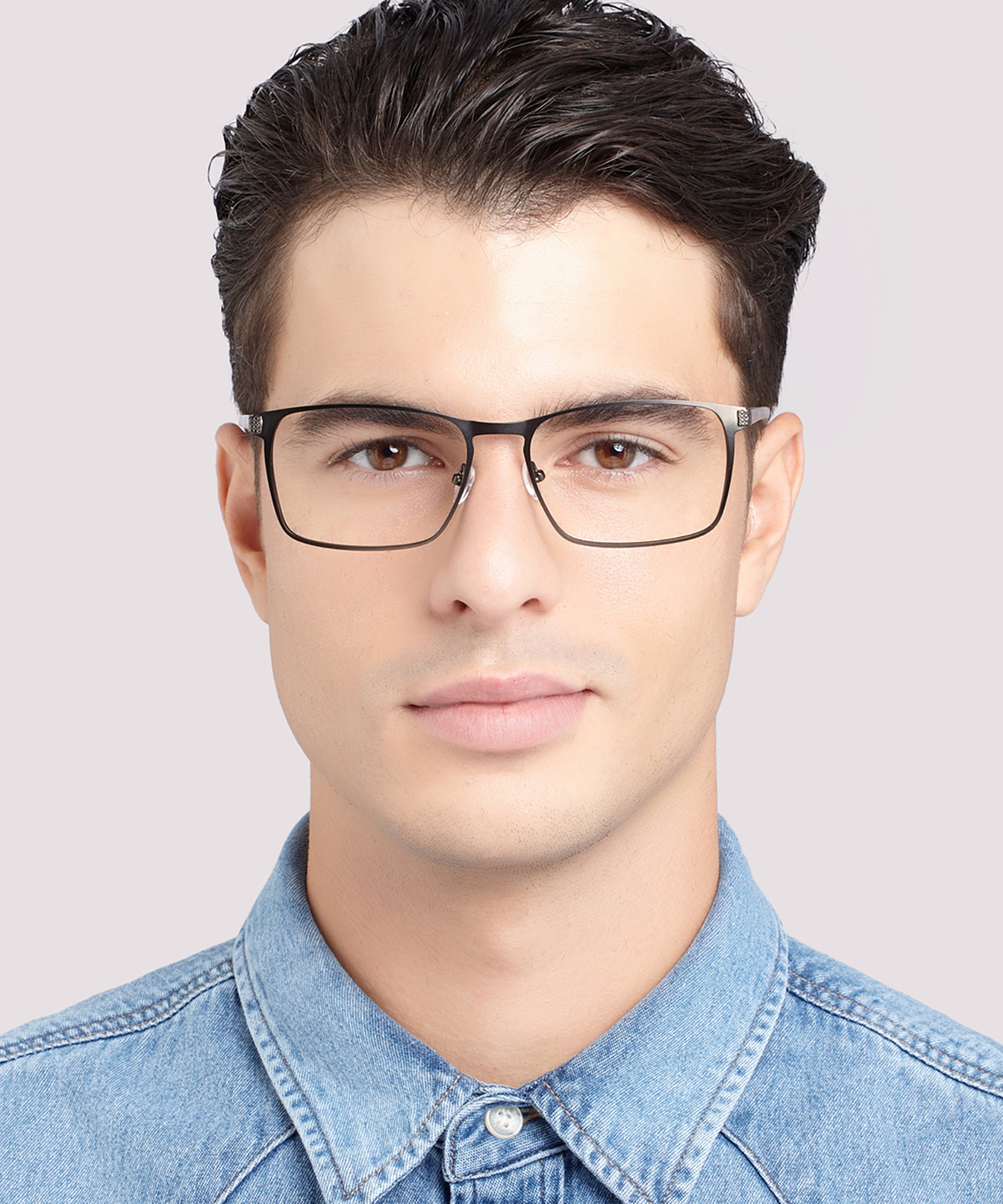 Alec Gunmetal & Grey MetalEyeglass Frames for Men for Glasses Direct