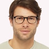 Dax Shiny Black PlasticEyeglass Frames for Men for Glasses Direct