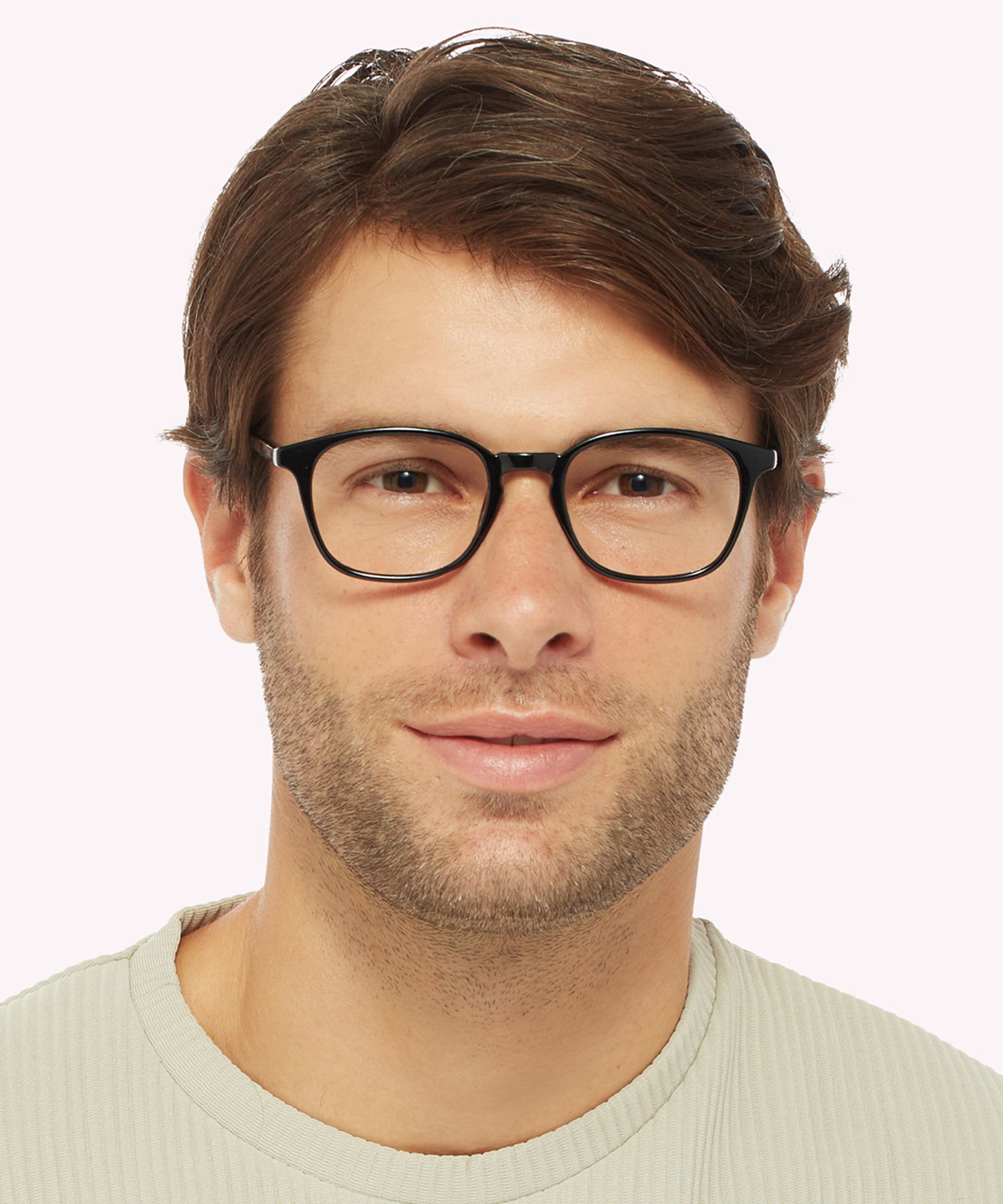 Dax Shiny Black PlasticEyeglass Frames for Men for Glasses Direct