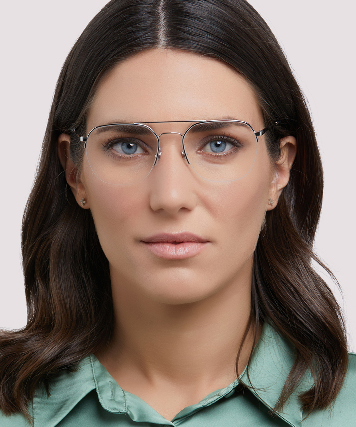 RB6444 Silver MetalEyeglass Frames for Women for Glasses Direct
