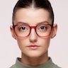 PLD D453 Red PlasticEyeglass Frames for Women for Glasses Direct