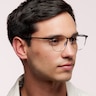 RB6375 Black On Silver MetalEyeglass Frames for Men for Glasses Direct