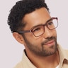 Dario Shiny Brown & Crystal PlasticEyeglass Frames for Men for Glasses Direct