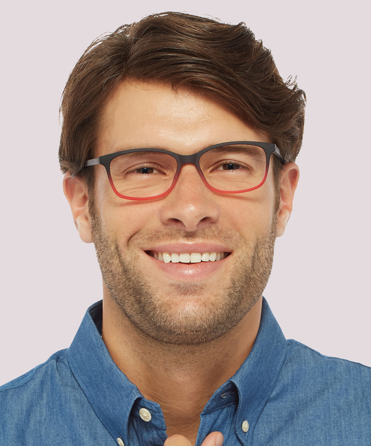 Dakari Matte Brown Pink PlasticEyeglass Frames for Men for Glasses Direct