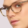 Eastcote Khaki Horn AcetateEyeglass Frames for Women for Glasses Direct
