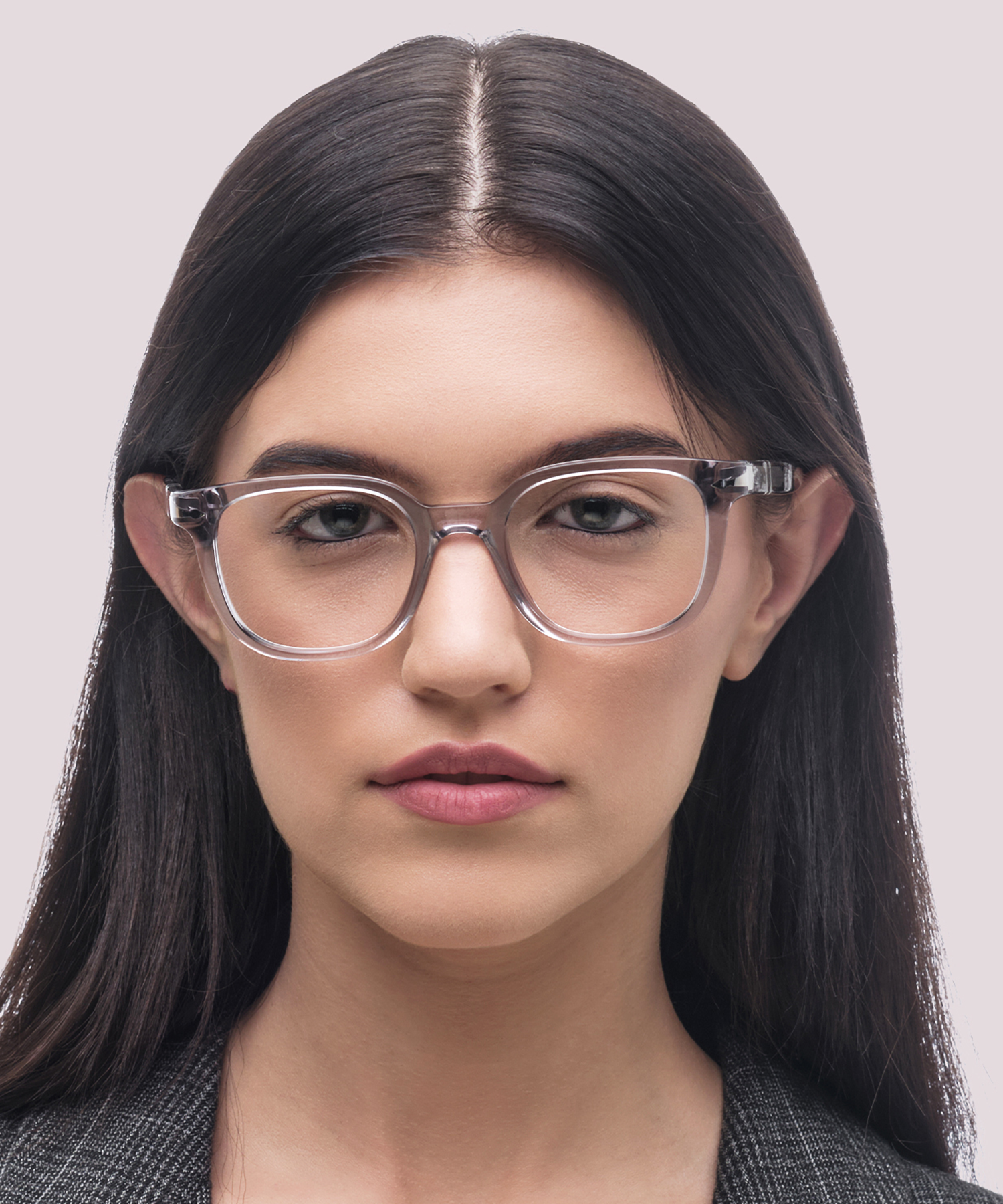 PO3263V Transparent Grey AcetateEyeglass Frames for Women for Glasses Direct