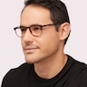 Delaney Havana PlasticEyeglass Frames for Men for Glasses Direct