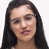 RB5598 Grey On Transparent AcetateEyeglass Frames for Women for Glasses Direct