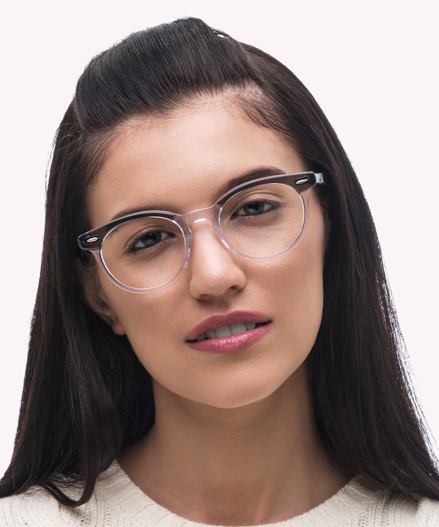 RB5598 Grey On Transparent AcetateEyeglass Frames for Women for Glasses Direct