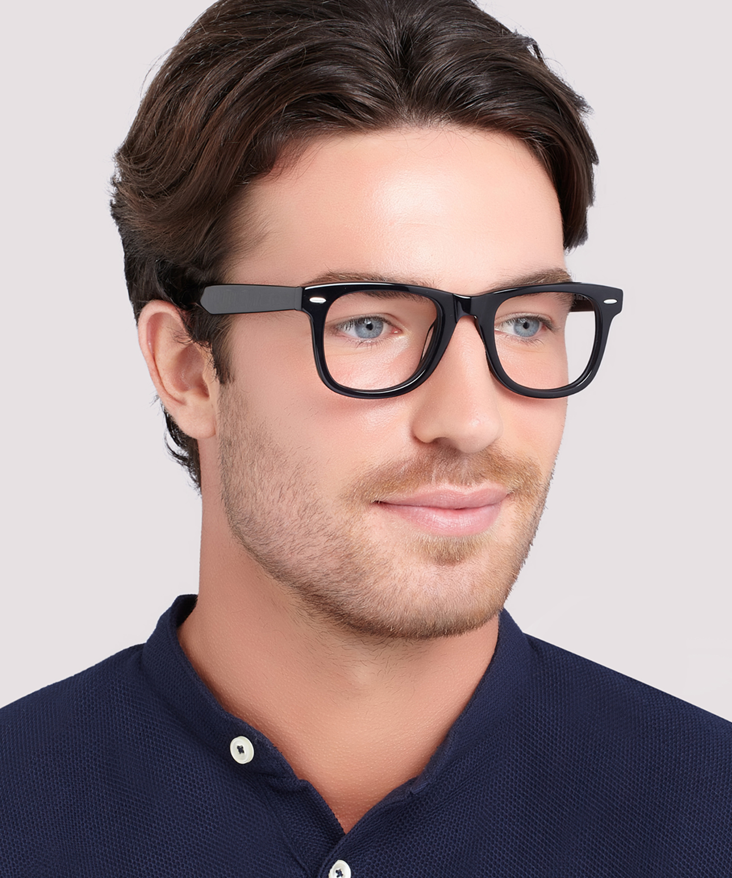 Costello Black AcetateEyeglass Frames for Men for Glasses Direct