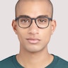 RB7074 Rubber Black PlasticEyeglass Frames for Men for Glasses Direct