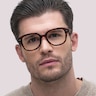 RB7215 Striped Havana PlasticEyeglass Frames for Men for Glasses Direct