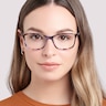 Aviana Purple Havana & Silver AcetateEyeglass Frames for Women for Glasses Direct