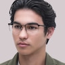 RB6421 Black On Silver MetalEyeglass Frames for Men for Glasses Direct