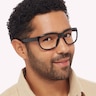 Pulse Shiny Black Burg PlasticEyeglass Frames for Men for Glasses Direct