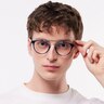 Keaton Havana Blue & Silver AcetateEyeglass Frames for Men for Glasses Direct