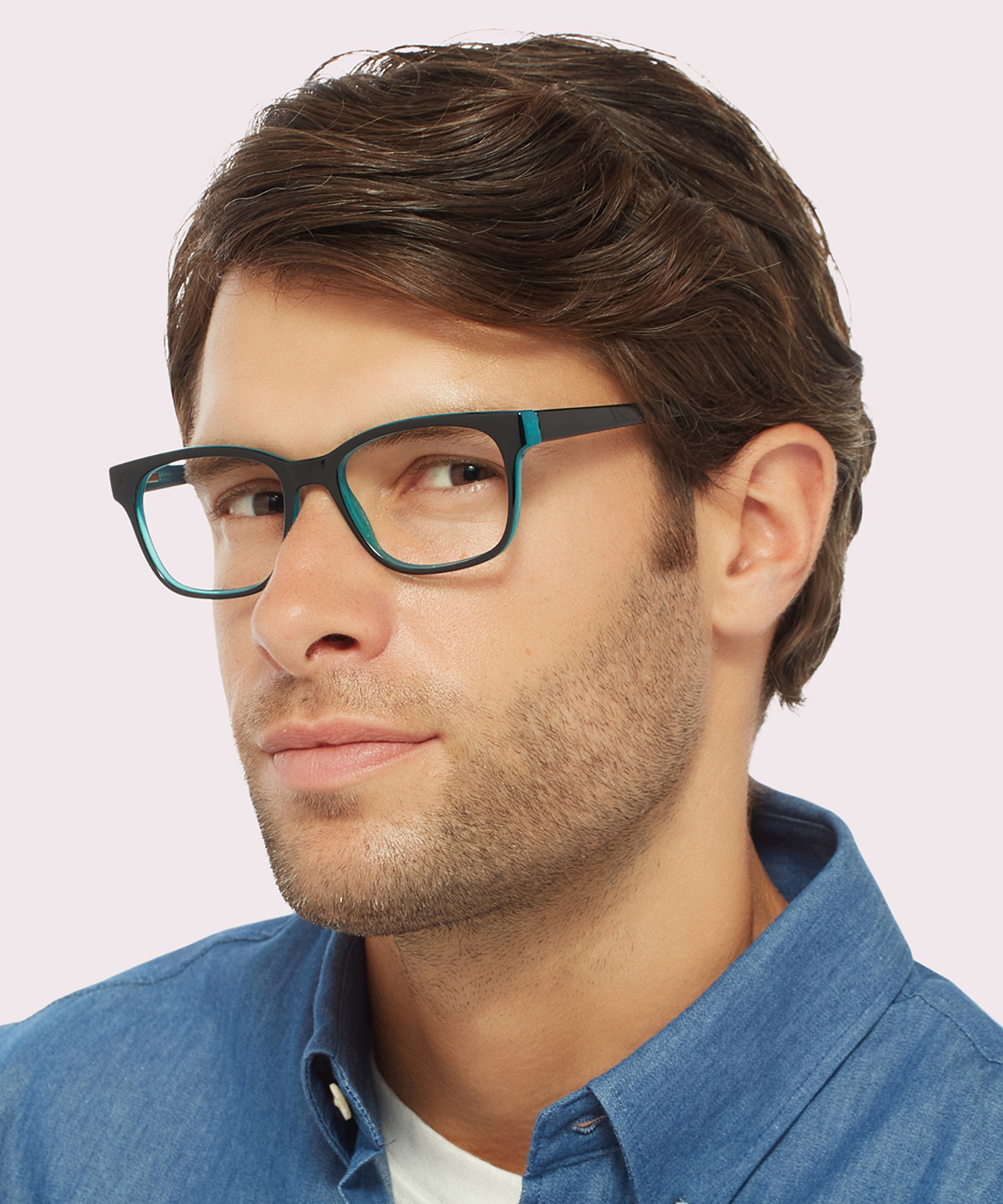 Diallo Black & Blue PlasticEyeglass Frames for Men for Glasses Direct
