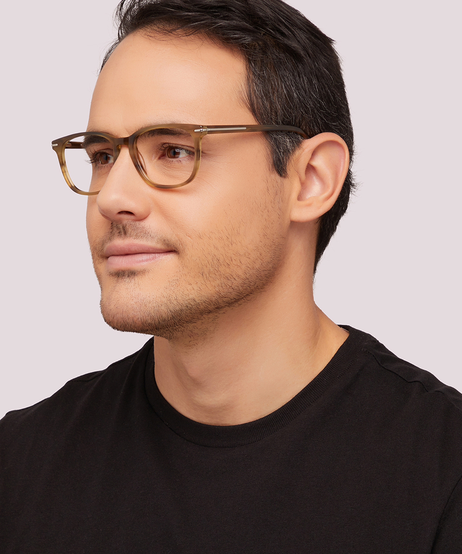Eastcote Khaki Horn AcetateEyeglass Frames for Men for Glasses Direct