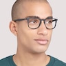 RB7074 Rubber Black PlasticEyeglass Frames for Men for Glasses Direct