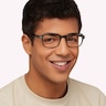 Dollis Shiny Black Crystal AcetateEyeglass Frames for Men for Glasses Direct