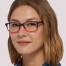 Dakari Matte Brown Pink PlasticEyeglass Frames for Women for Glasses Direct