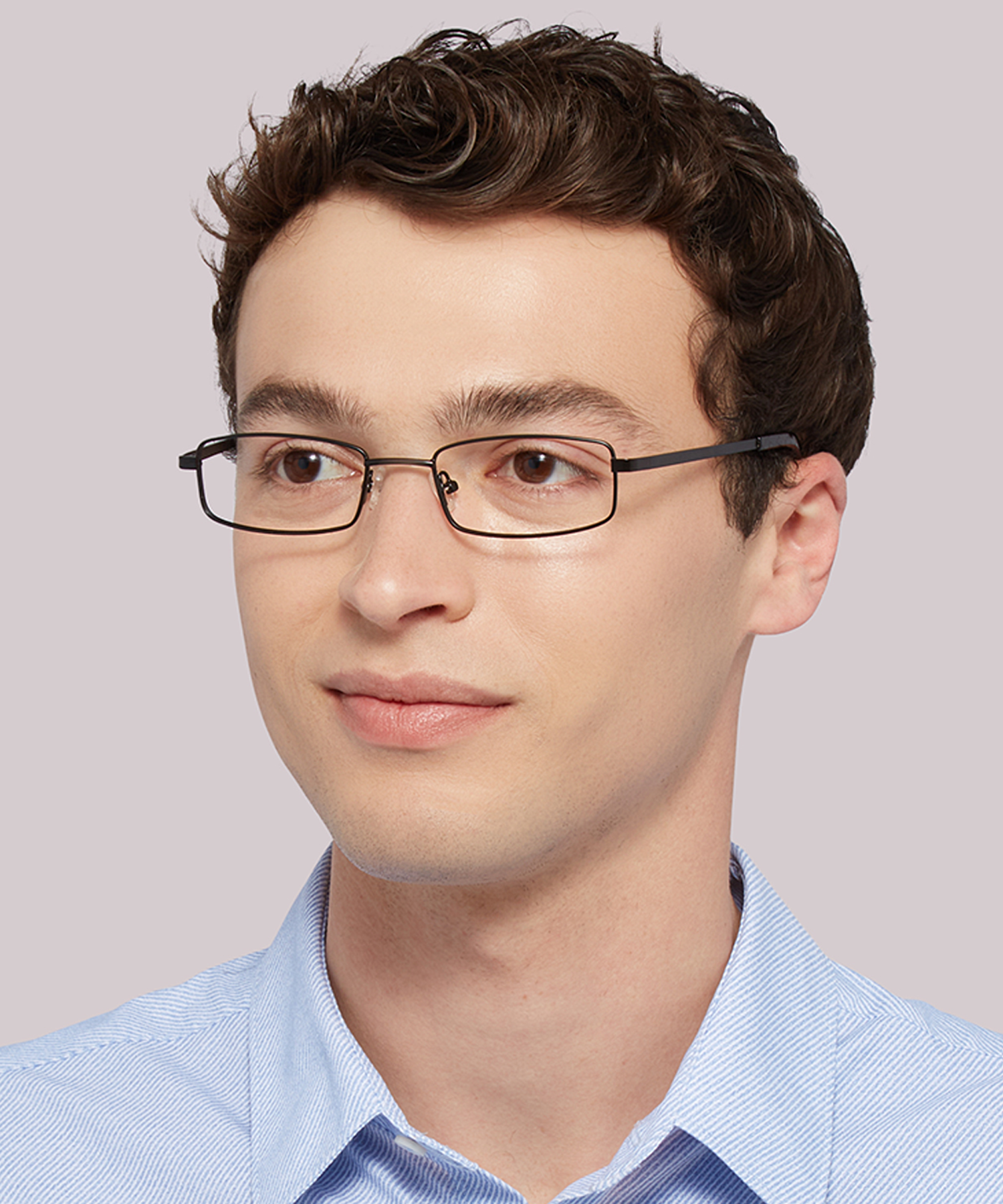 Gordan Matte Black MetalEyeglass Frames for Men for Glasses Direct