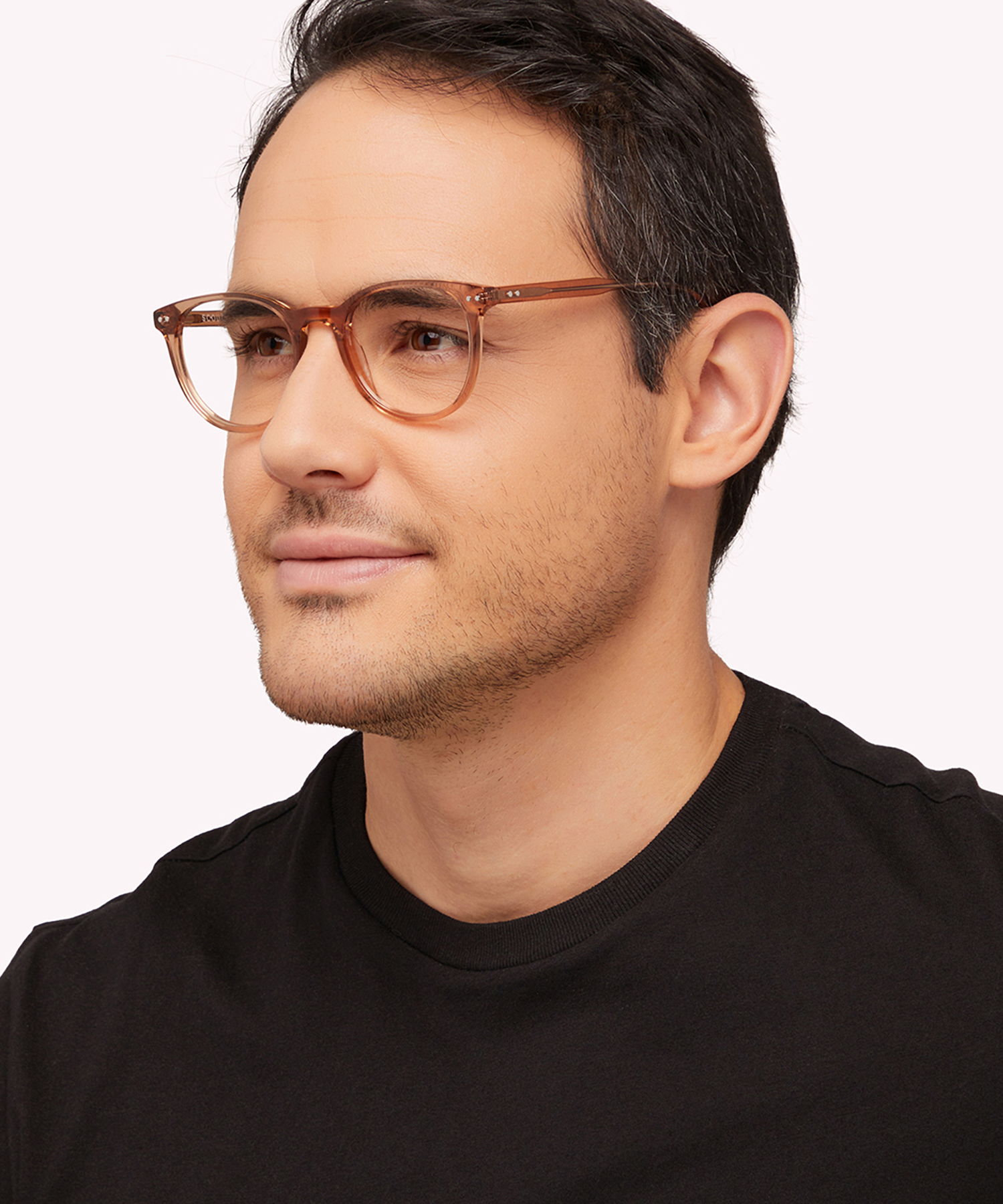 Dallas Shiny Light Brown AcetateEyeglass Frames for Men for Glasses Direct