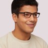 Dewy Brown & Black PlasticEyeglass Frames for Men for Glasses Direct