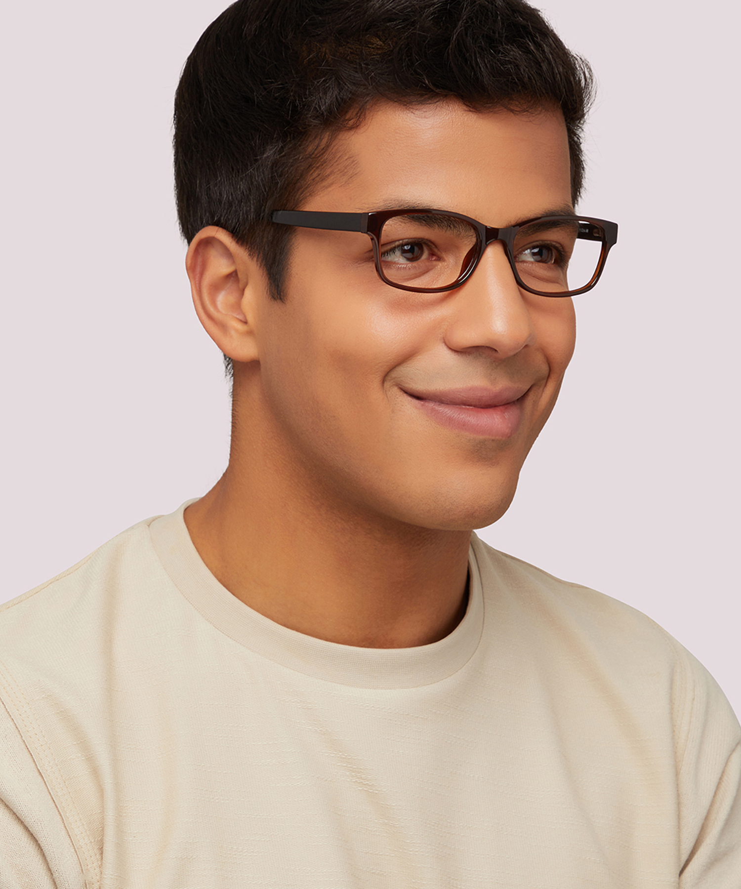 Dewy Brown & Black PlasticEyeglass Frames for Men for Glasses Direct
