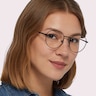 Franky Matte Black MetalEyeglass Frames for Women for Glasses Direct