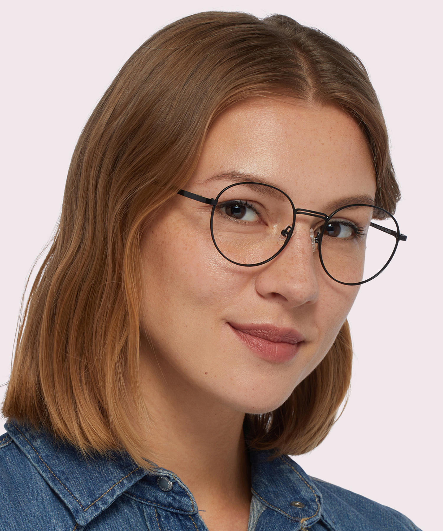 Franky Matte Black MetalEyeglass Frames for Women for Glasses Direct