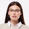 RB6335 Black MetalEyeglass Frames for Women for Glasses Direct