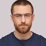 Digby Matte Blue MetalEyeglass Frames for Men for Glasses Direct