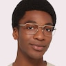 PH1216 Semishiny Pale Gold MetalEyeglass Frames for Men for Glasses Direct