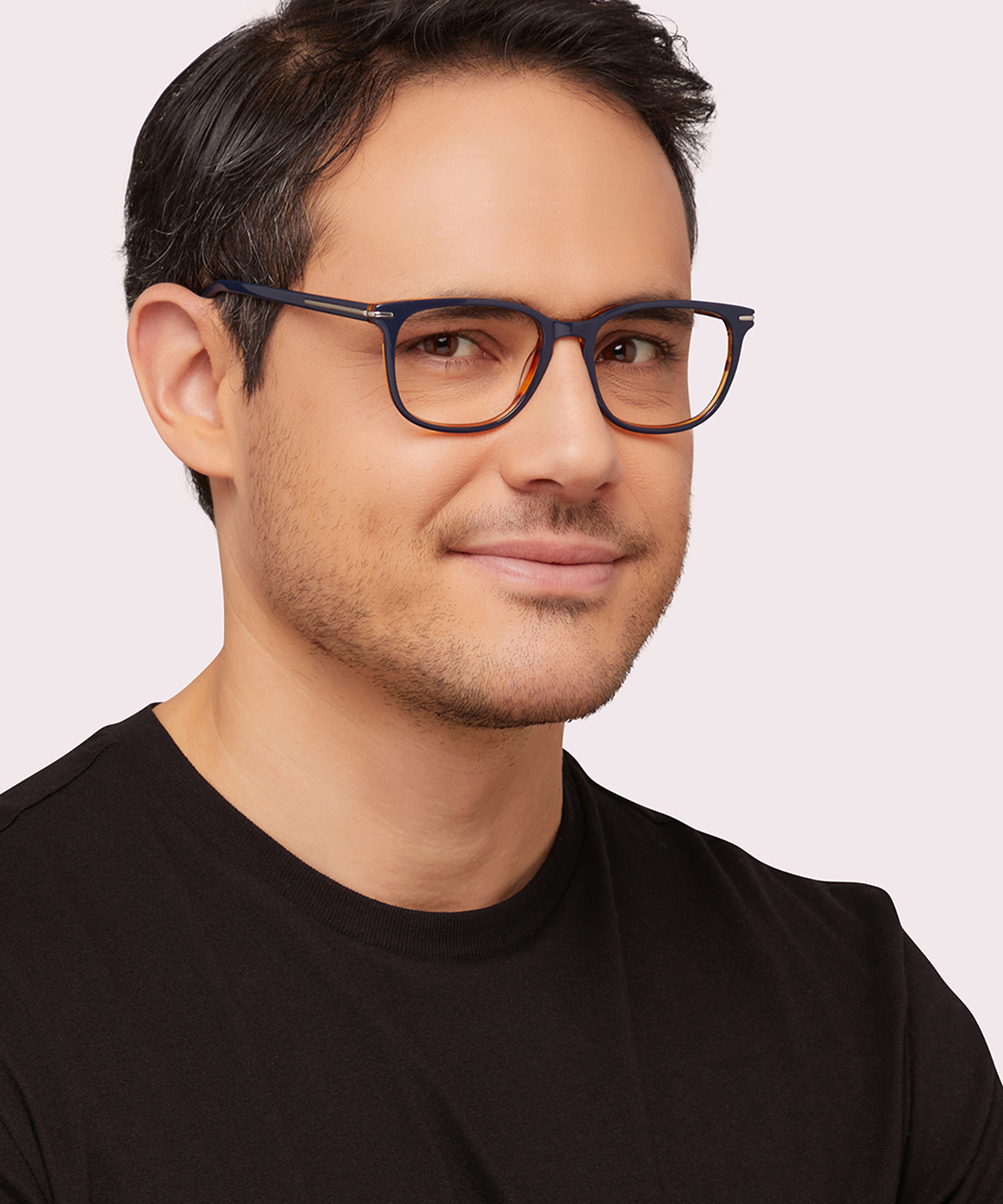 Eastcote Navy Blue & Orange AcetateEyeglass Frames for Men for Glasses Direct