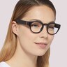 LV 1048 Black PlasticEyeglass Frames for Women for Glasses Direct