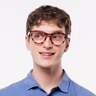 RB2241V Striped Transparent Pink PlasticEyeglass Frames for Men for Glasses Direct