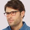 Dakari Matte Brown Pink PlasticEyeglass Frames for Men for Glasses Direct