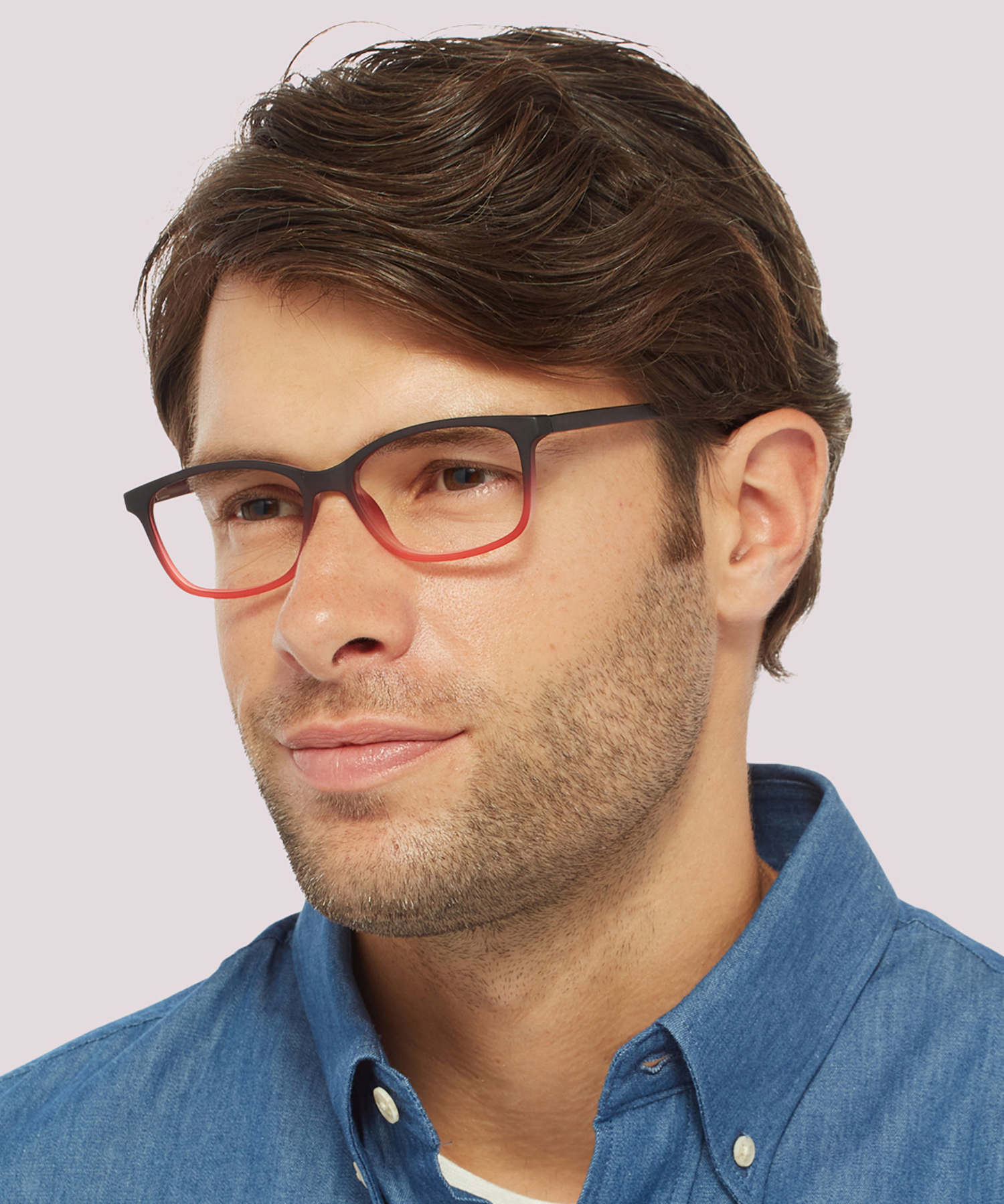 Dakari Matte Brown Pink PlasticEyeglass Frames for Men for Glasses Direct
