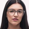 Hanwell Grey Wood & Crystal Grey AcetateEyeglass Frames for Women for Glasses Direct