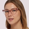 Xandra Pink AcetateEyeglass Frames for Women for Glasses Direct