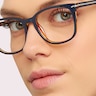 Eastcote Navy Blue & Orange AcetateEyeglass Frames for Women for Glasses Direct