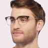 RB7216 Black On Silver PlasticEyeglass Frames for Men for Glasses Direct