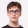 Overhead Satin Black PlasticEyeglass Frames for Men for Glasses Direct