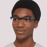 Greenford Navy Blue MetalEyeglass Frames for Men for Glasses Direct
